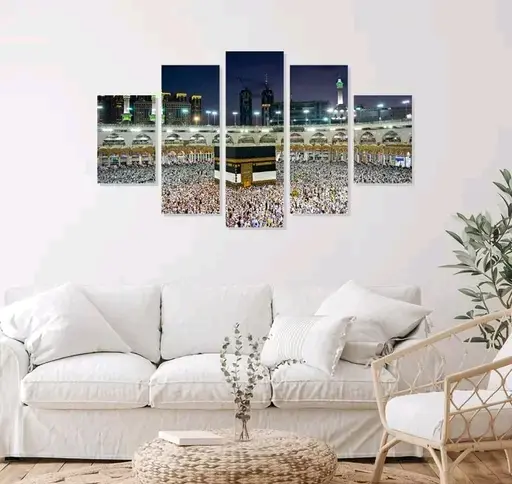 Wall stoxx Islamic makka madina set of 5 wall painting 