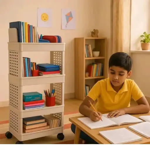 Book shelf kids book racks for home plastic book shelf 